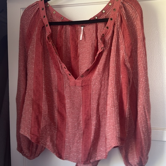 Free People Against All Odds Blouse Striped Size small - Picture 3 of 6